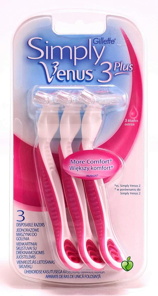 الموس الوردي فينوس Gillette Simply Venus 3 plus